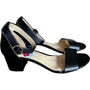 Michael Michael Kors Lena Leather Sandal Size 9.5 Black Classic Strappy